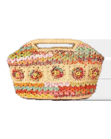 BTB Los Angeles Hazel Floral Woven Raffia Clutch Bag | Thumbnail 2 BTB Los Angeles Hazel Floral Woven Raffia Clutch Bag | Thumbnail 2