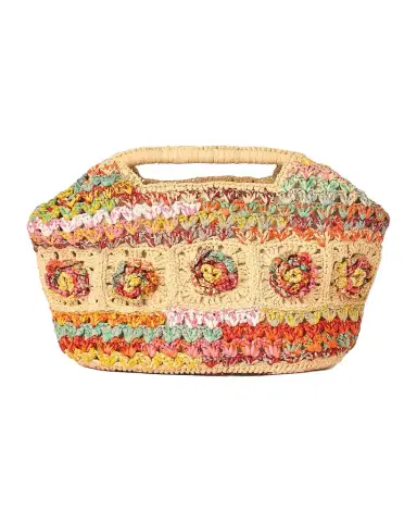 BTB Los Angeles Hazel Floral Woven Raffia Clutch Bag | Thumbnail 1 BTB Los Angeles Hazel Floral Woven Raffia Clutch Bag | Thumbnail 1