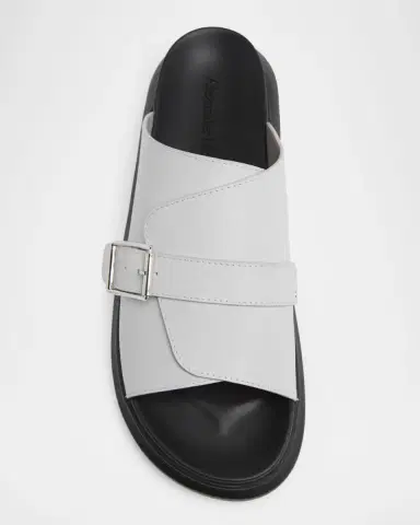 McQueen Men's Rubber Overlapping-Upper Buckle Sandals | Thumbnail 3