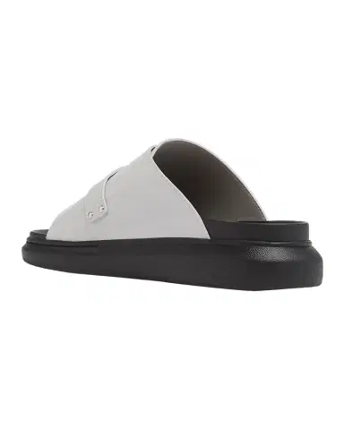 McQueen Men's Rubber Overlapping-Upper Buckle Sandals | Thumbnail 1