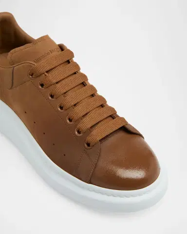 Alexander McQueen Men's Oversized Spray-Toe Suede Sneakers | Thumbnail 2 Alexander McQueen Men's Oversized Spray-Toe Suede Sneakers | Thumbnail 2