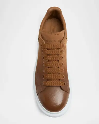 Alexander McQueen Men's Oversized Spray-Toe Suede Sneakers | Thumbnail 3 Alexander McQueen Men's Oversized Spray-Toe Suede Sneakers | Thumbnail 3