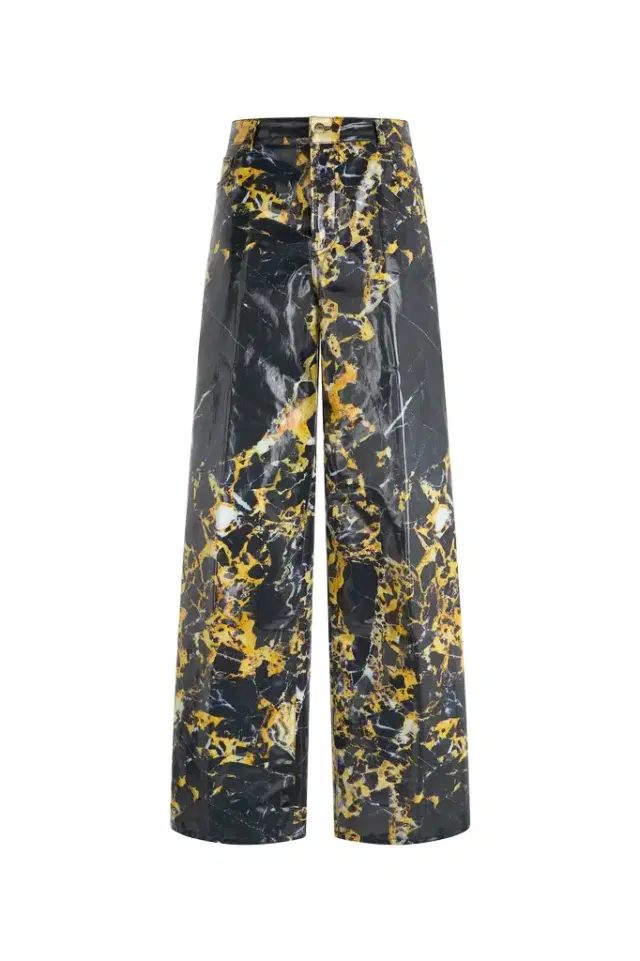 Roberto Cavalli Loose trousers with Marble print