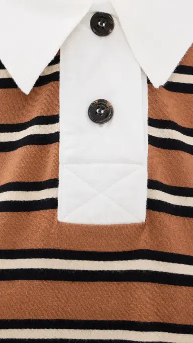 Nanushka Benigna Dress Tan/White/Black Stripe | Thumbnail 6 Nanushka Benigna Dress Tan/White/Black Stripe | Thumbnail 6
