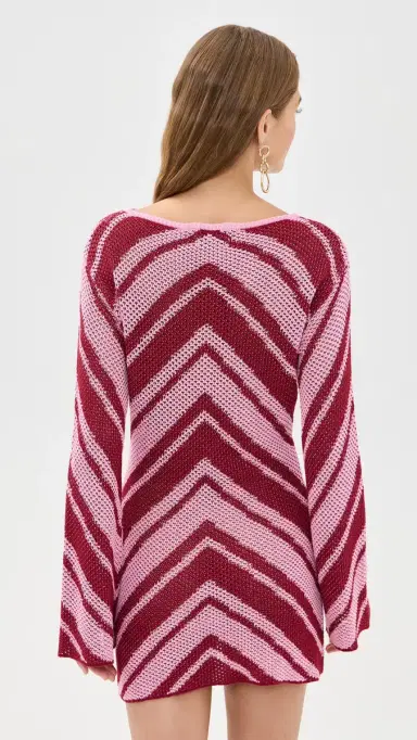SEVEN WONDERS Mazie Mini Dress Red/Pink L | Thumbnail 3