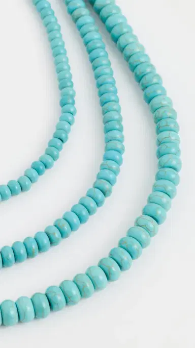 Lele Sadoughi Multi Strand Necklace Turquoise One Size | Thumbnail 4