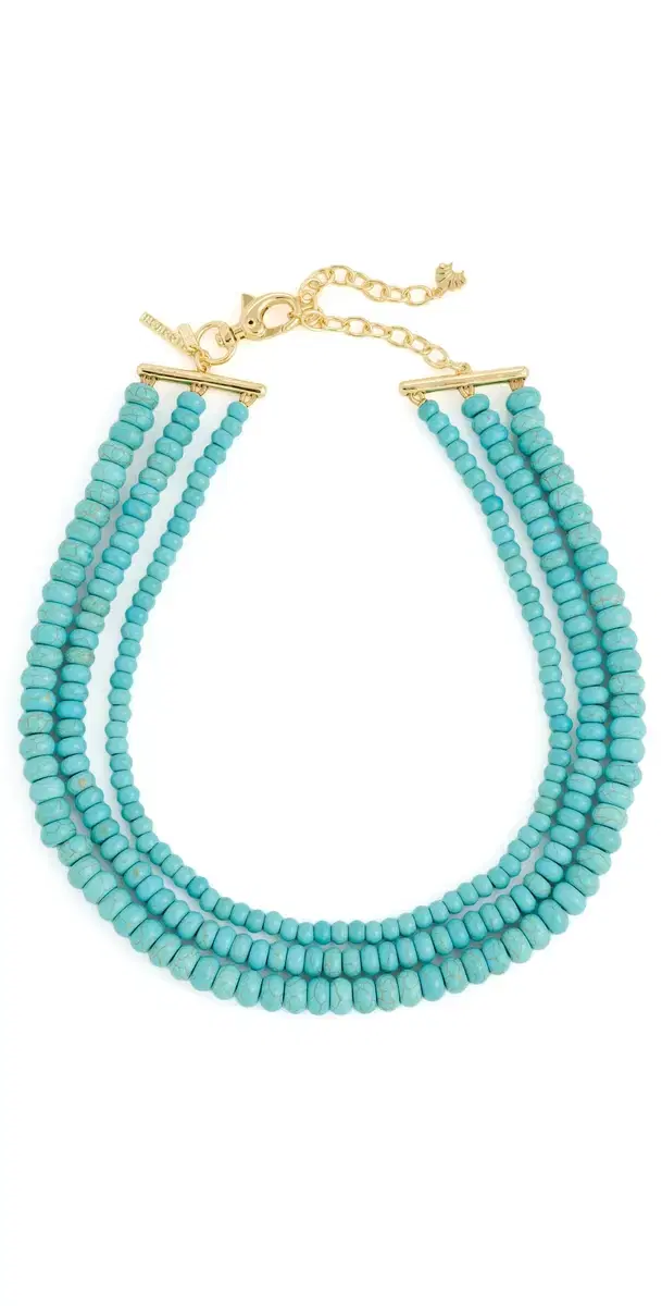 Multi Strand Necklace Turquoise One Size