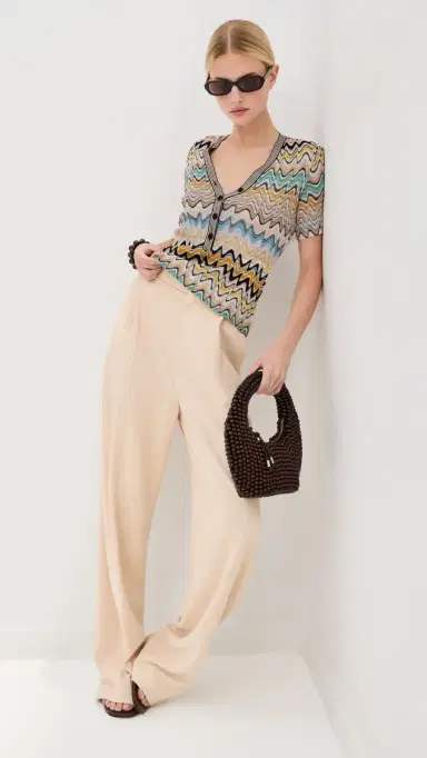 Missoni Short Sleeve V Neck Top | Thumbnail 5 Missoni Short Sleeve V Neck Top | Thumbnail 5