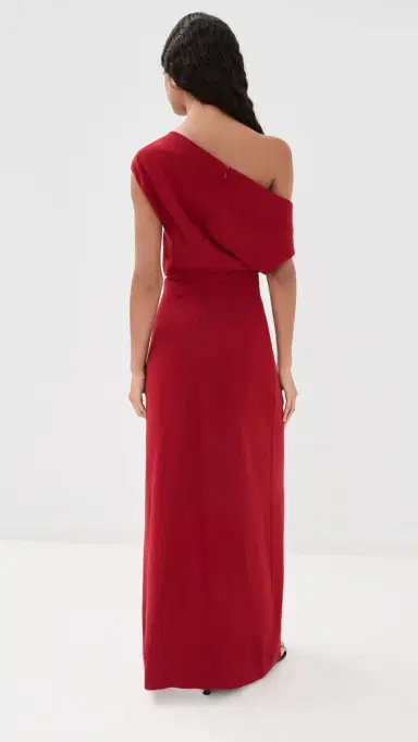 Proenza Schouler Rosina Dress in Light Double Crepe Scarlet | Thumbnail 3