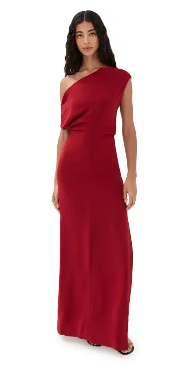 Proenza Schouler Rosina Dress in Light Double Crepe Scarlet | Thumbnail 1