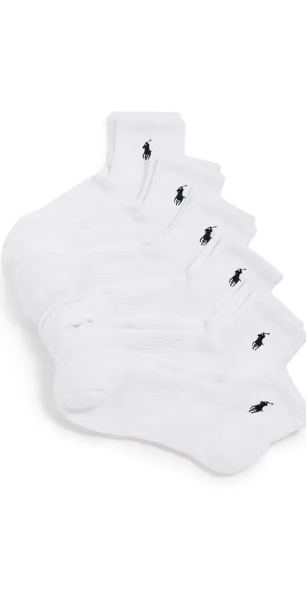 Polo Ralph Lauren Performance Quarter Socks 6 Pack White