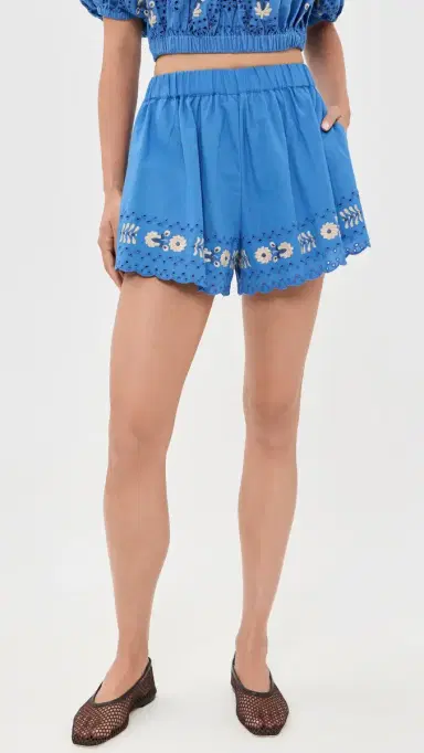 Sea Catharina Embroidered Shorts Blue | Thumbnail 2