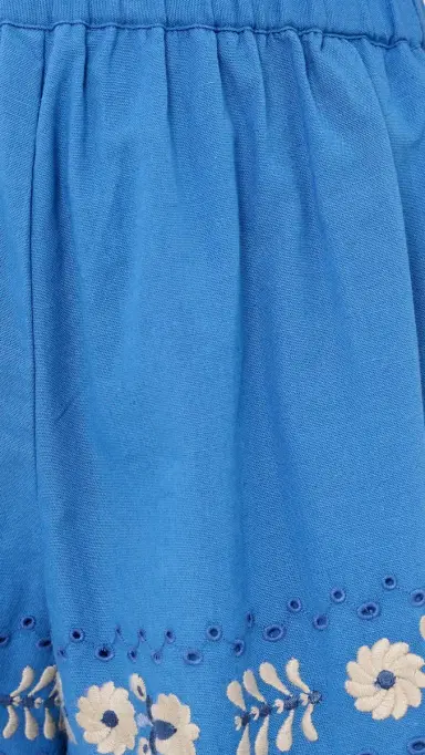 Sea Catharina Embroidered Shorts Blue | Thumbnail 6