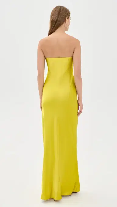 Norma Kamali Bias Strapless Gown erene Yellow | Thumbnail 3 Norma Kamali Bias Strapless Gown erene Yellow | Thumbnail 3