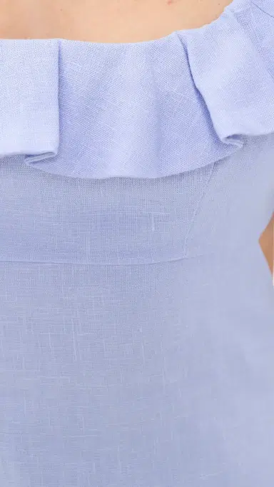 Zimmermann Indra Frilled Mini Dress Sky | Thumbnail 6 Zimmermann Indra Frilled Mini Dress Sky | Thumbnail 6