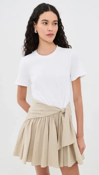Cinq à Sept Leslie Dress White/Khaki | Thumbnail 2