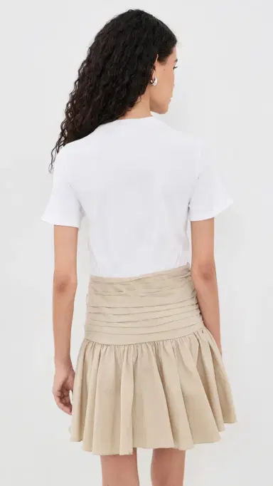 Cinq à Sept Leslie Dress White/Khaki | Thumbnail 3