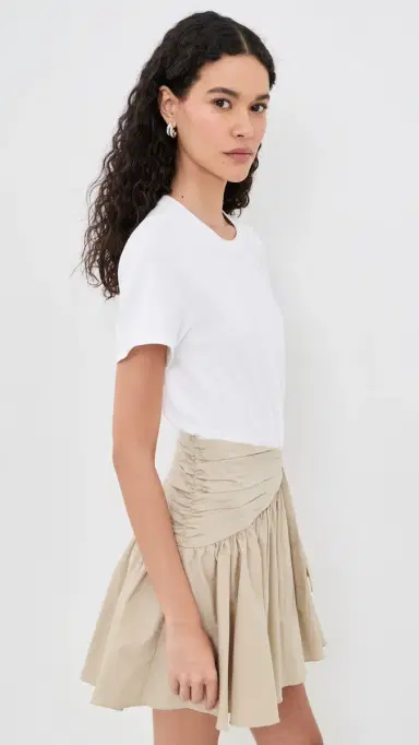 Cinq à Sept Leslie Dress White/Khaki | Thumbnail 4