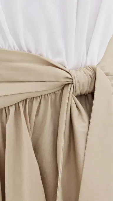 Cinq à Sept Leslie Dress White/Khaki | Thumbnail 6