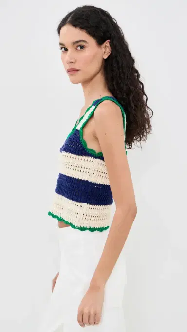 Birds of Paradis Justine Sweater Tank Nvy w/ Aw Stripe L | Thumbnail 4