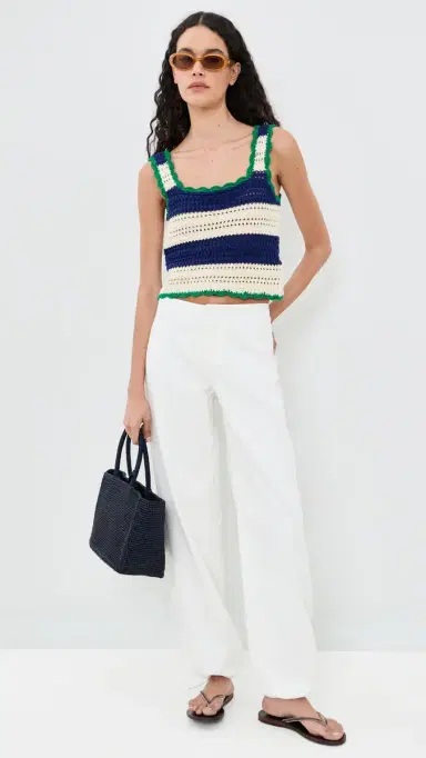 Birds of Paradis Justine Sweater Tank Nvy w/ Aw Stripe L | Thumbnail 5