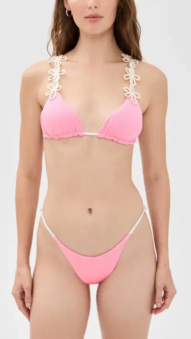 Ancora Fiori Pink Bikini Top Pink S | Thumbnail 5