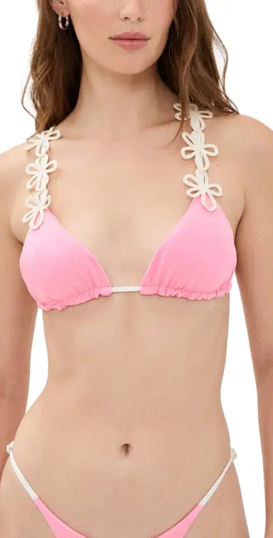 Ancora Fiori Pink Bikini Top Pink S | Thumbnail 1