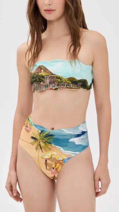 FARM Rio Copacabana Beach Multicolored Hot Pants Bikini Bottoms Copacabana Beach Multi | Thumbnail 4