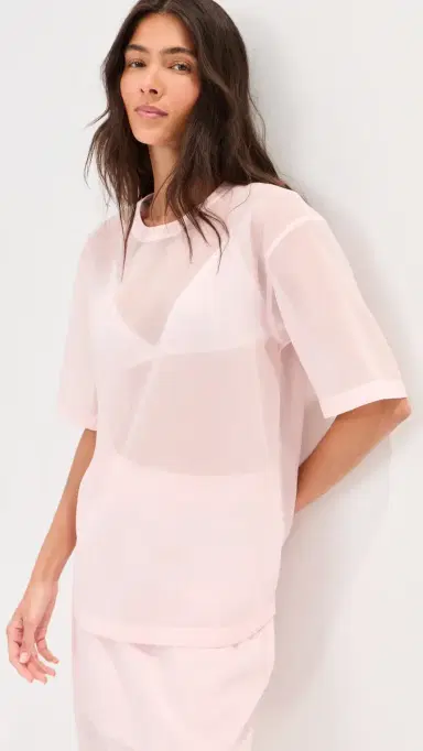 LE BOP Caroline Organza Tee Pink S | Thumbnail 2