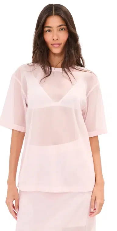 LE BOP Caroline Organza Tee Pink S | Thumbnail 1