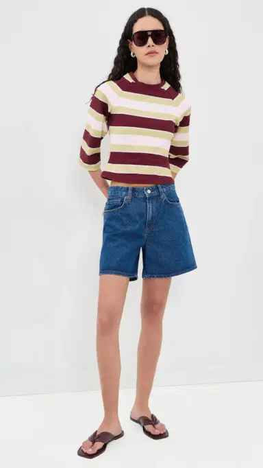 EB Denim Kingsley Top Burgundy oft Pink Stripe | Thumbnail 5 EB Denim Kingsley Top Burgundy oft Pink Stripe | Thumbnail 5