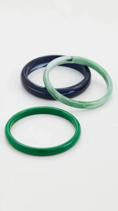 BaubleBar Raven Resin Bangle Set Multi One Size | Thumbnail 4