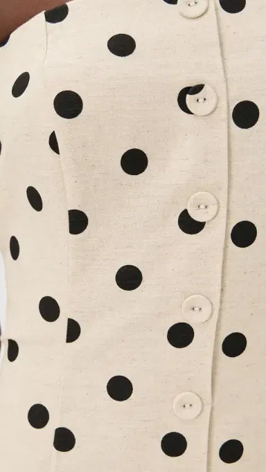 endless rose Polka Dot Linen Strapless Dress and/Black | Thumbnail 6 endless rose Polka Dot Linen Strapless Dress and/Black | Thumbnail 6