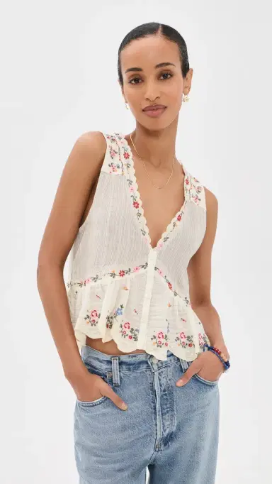 Free People Ellis Blouse Tea Combo | Thumbnail 2 Free People Ellis Blouse Tea Combo | Thumbnail 2