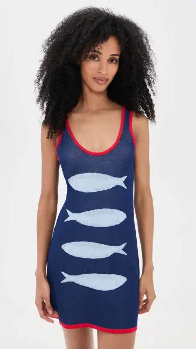 Show Me Your Mumu Next Stop Mini Dress Sardines Graphic Knit | Thumbnail 2