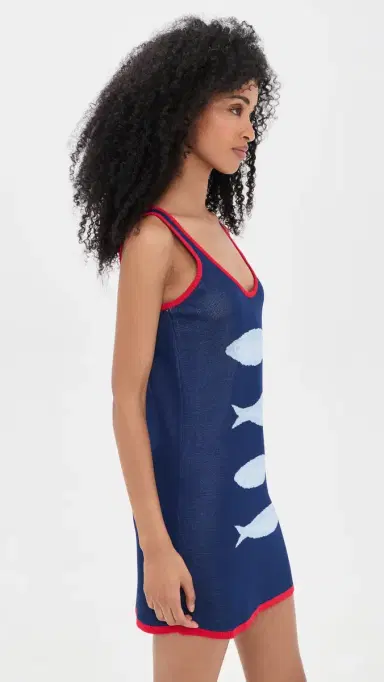 Show Me Your Mumu Next Stop Mini Dress Sardines Graphic Knit | Thumbnail 4