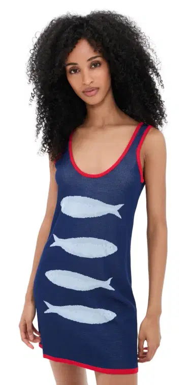 Show Me Your Mumu Next Stop Mini Dress Sardines Graphic Knit | Thumbnail 1