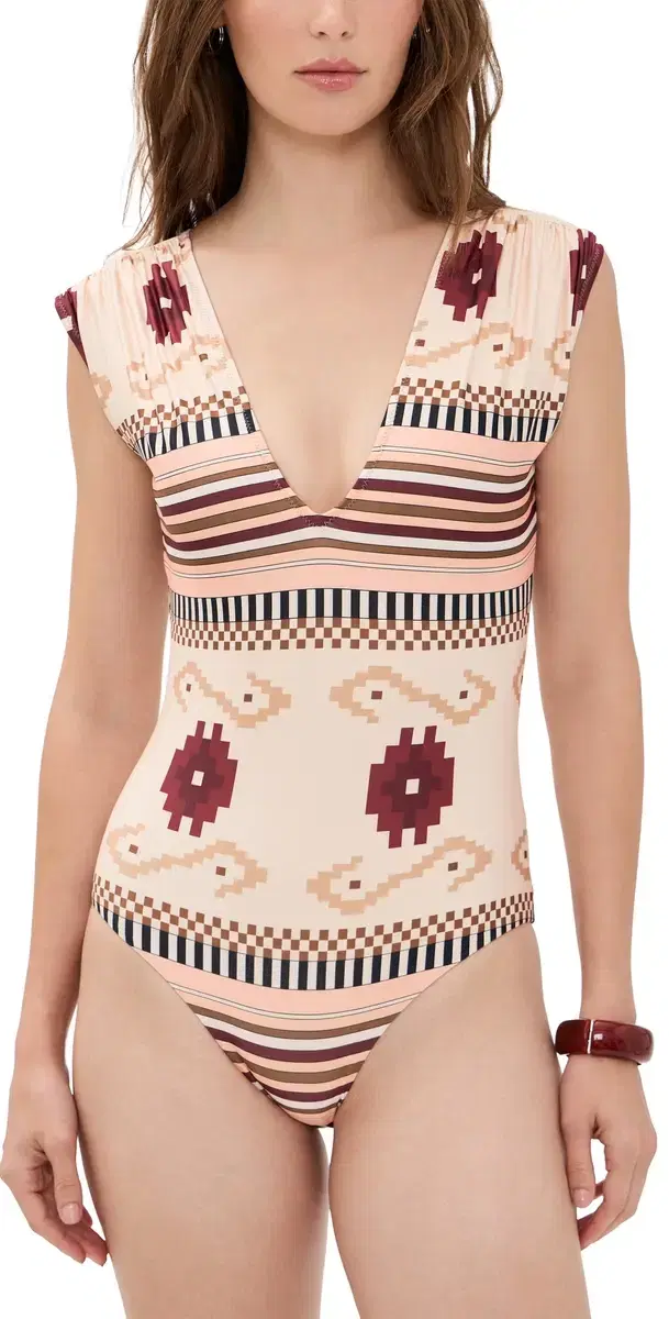 Carolina K isette One Piece Multi Chacana Brown
