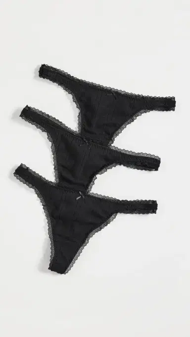 COUCOU The Thong 3 Pack Black | Thumbnail 2
