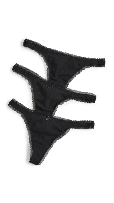 COUCOU The Thong 3 Pack Black | Thumbnail 6