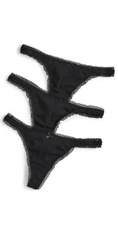 COUCOU The Thong 3 Pack Black | Thumbnail 1
