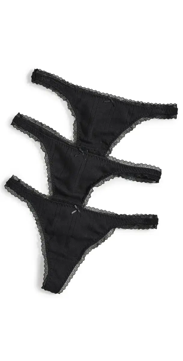 The Thong 3 Pack Black