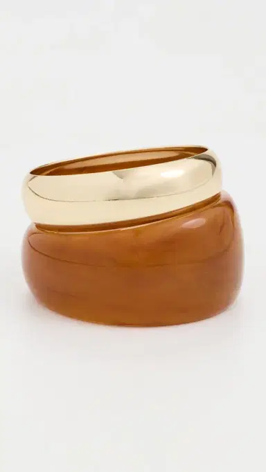 BaubleBar Phoebe Bangle Bracelet Set Brown One Size | Thumbnail 2