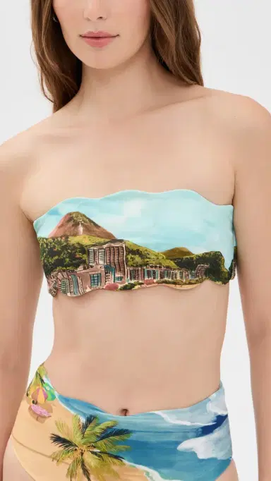 Farm Rio Copacabana Beach Bandeau Bikini Top Copacabana Beach ulti | Thumbnail 2 Farm Rio Copacabana Beach Bandeau Bikini Top Copacabana Beach ulti | Thumbnail 2