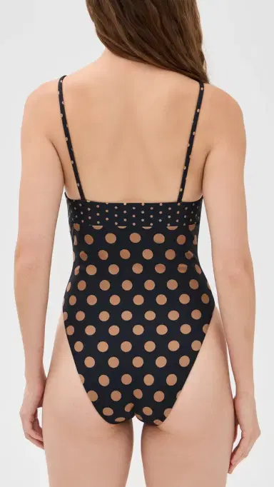 SIMONMILLER Behati One Piece Black/Tan Polka Dot | Thumbnail 3