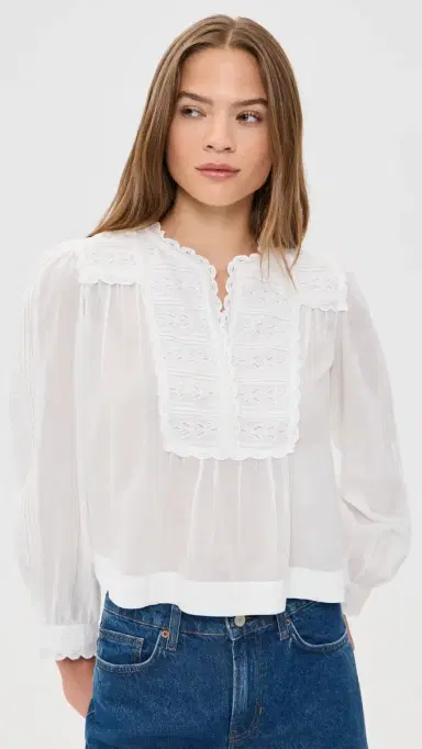 Sea Eliza Eyelet Top White M | Thumbnail 2 Sea Eliza Eyelet Top White M | Thumbnail 2