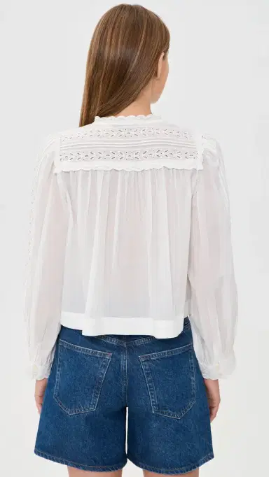 Sea Eliza Eyelet Top White M | Thumbnail 3 Sea Eliza Eyelet Top White M | Thumbnail 3