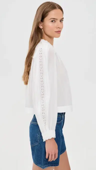 Sea Eliza Eyelet Top White M | Thumbnail 4 Sea Eliza Eyelet Top White M | Thumbnail 4