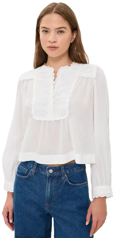 Sea Eliza Eyelet Top White M | Thumbnail 1 Sea Eliza Eyelet Top White M | Thumbnail 1