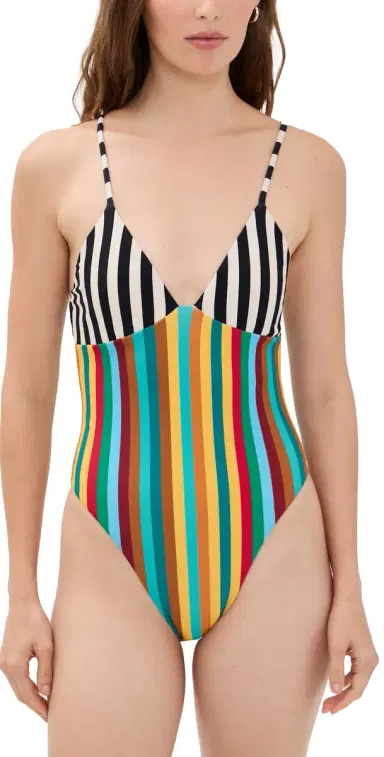 SIMONMILLER Behati One Piece Vibrant ulti Stripe | Thumbnail 1
